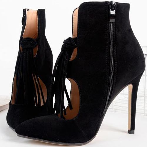 high heel shoes with tassels