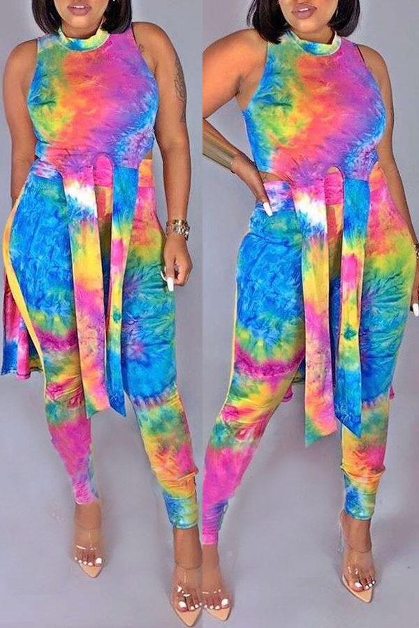 womens tie dye two piece set