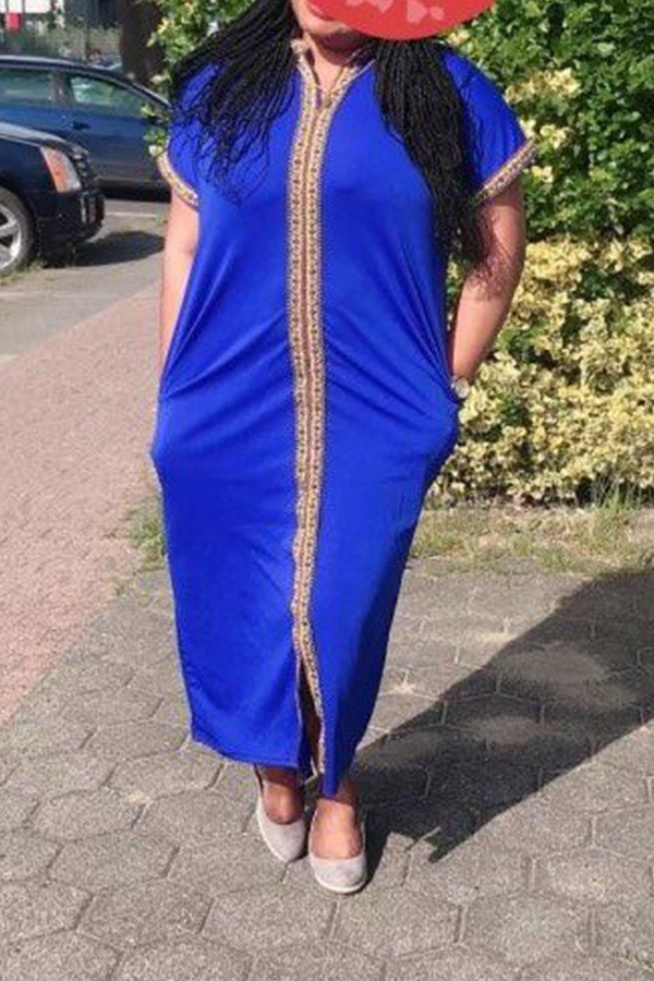 plus size mandarin collar dress