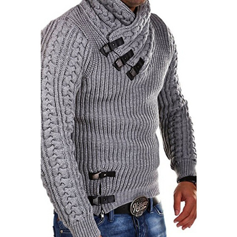 Men Lovely Trendy Patchwork Light Grey SweaterLW | Fashion Online For ...