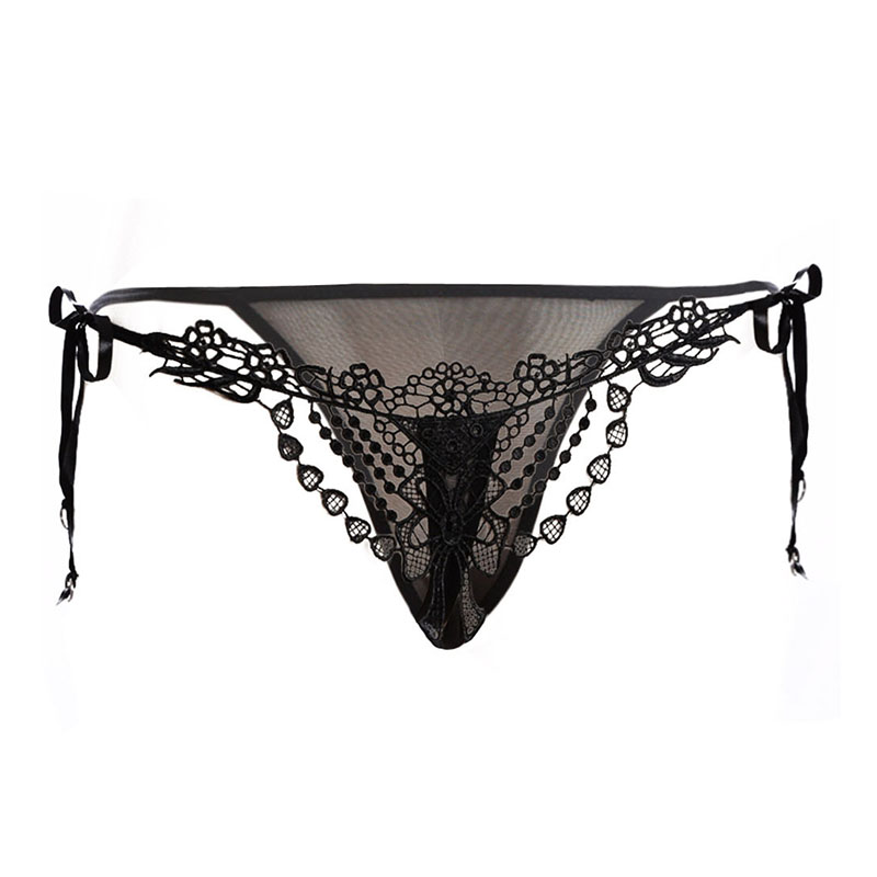 Lovely Sexy Laceup Black PantiesLW Fashion Online For Women