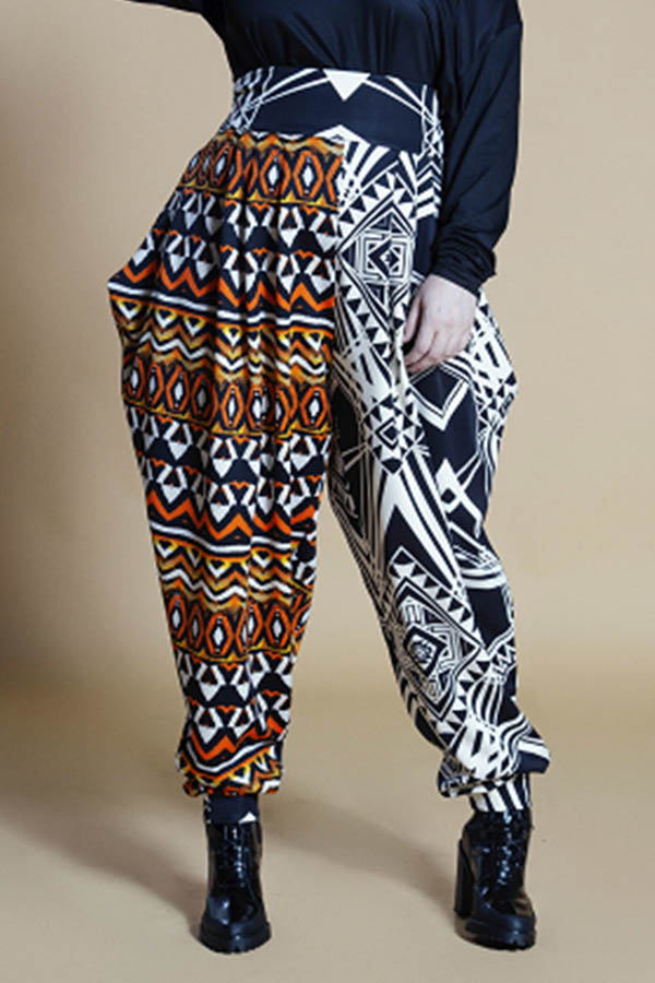 black plus size pants