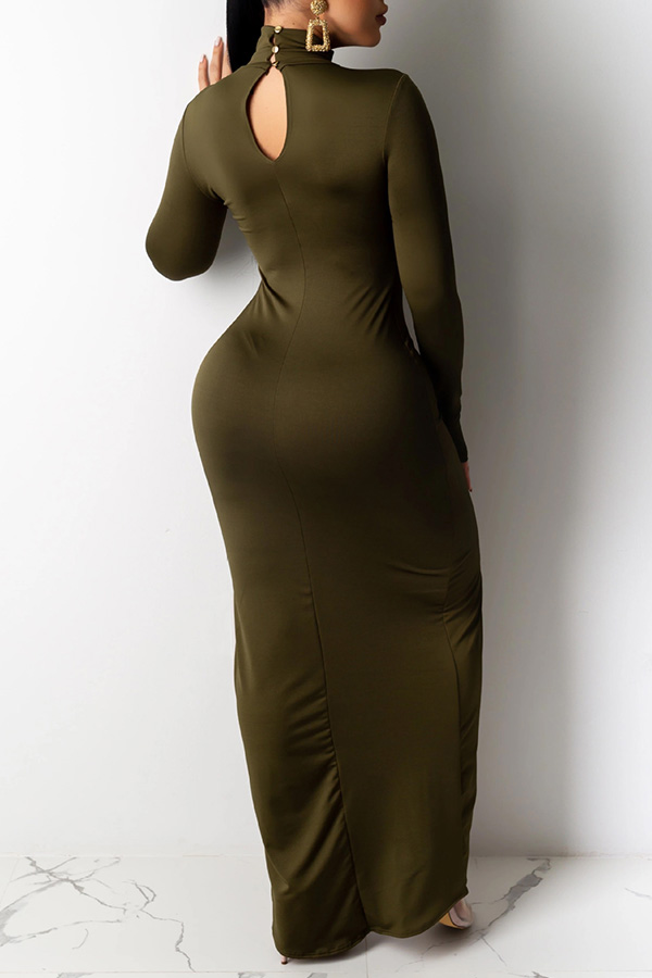 army green maxi