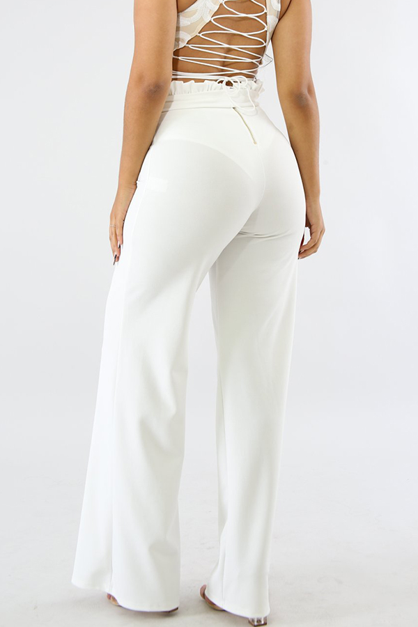 Lovely Work Loose White PantsLW | Fashion Online For Women | Affordable ...