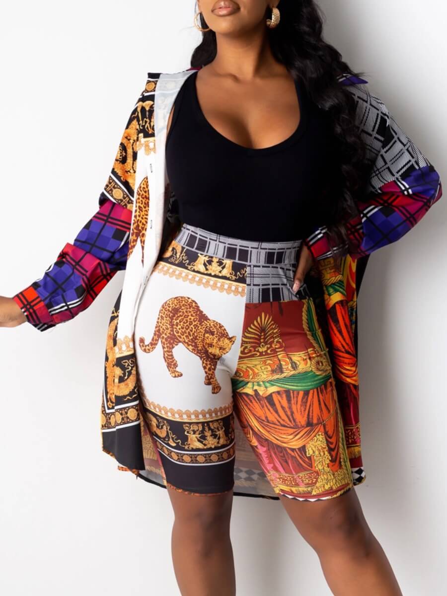 versace shorts outfit
