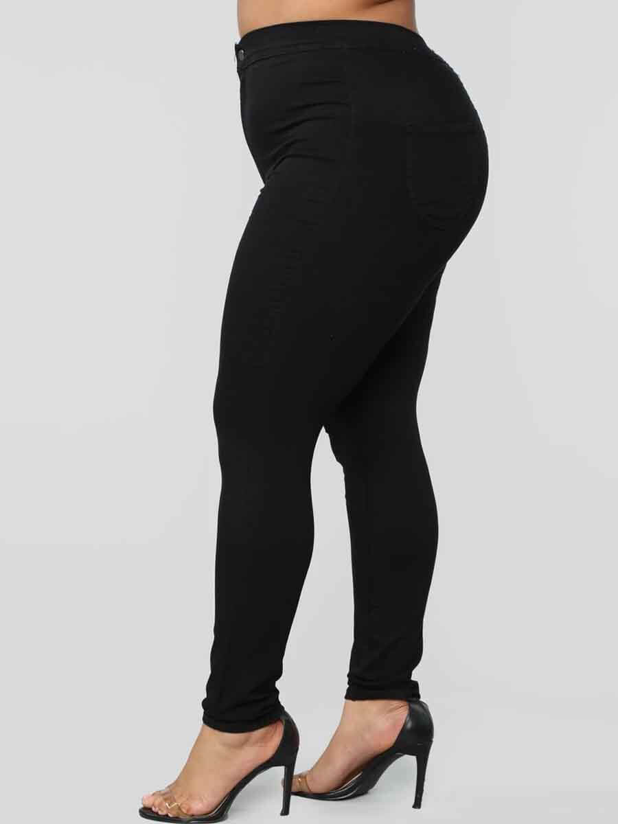 Lovely Casual Basic Skinny Black Plus Size JeansLW | Fashion Online For ...