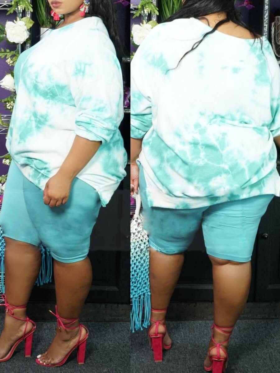 plus size tie dye sweat suit